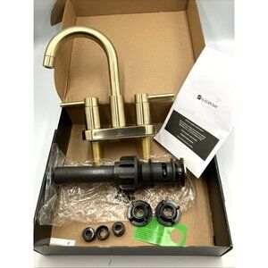 Glacier Bay Dorind 4" Centerset 2-Handle High-Arc Bathroom Faucet, Matte Gold